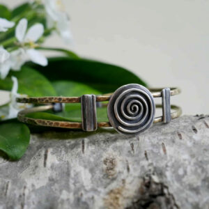 Bracelet jonc mixte - collection "Présence" avec Kelly Aura